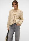 Vero Moda Evelyn Embroidered Quilted Jacket, Beige