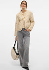 Vero Moda Evelyn Embroidered Quilted Jacket, Beige