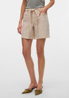 Vero Moda Edea Belted Denim Shorts, Beige