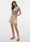 Vero Moda Edea Belted Denim Shorts, Beige
