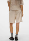 Vero Moda Nethe Linen Blend Long Shorts, Beige