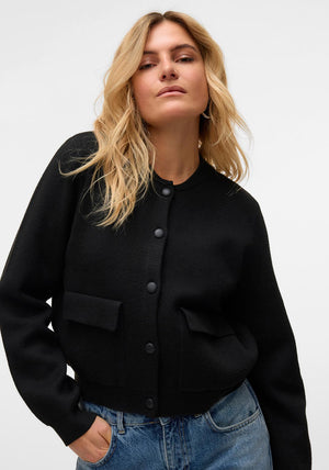 Vero Moda Apple Bomber Cardigan, Black