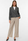 Vero Moda Haya Herringbone Short Blazer, Grey