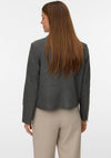 Vero Moda Haya Herringbone Short Blazer, Grey