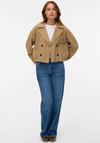Vero Moda Lowa Short Denim Trench Coat, Beige