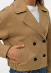 Vero Moda Lowa Short Denim Trench Coat, Beige