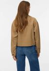 Vero Moda Lowa Short Denim Trench Coat, Beige