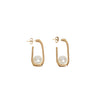Vero Moda Grace Pearl Hoop Earrings, Gold