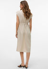 Vero Moda Mymilo Linen Blend Shirt Midi Dress, Silver Lining