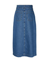 Vero Moda Julia High Rise Denim Midi Skirt, Medium Blue Denim