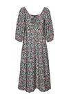 Vero Moda Nico Floral Print Midi Dress, Black Multi