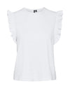 Vero Moda Marni Frill Sleeve Top, Snow White