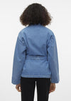 Vero Moda Keely Belted Short Denim Kimono, Medium Blue