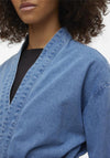 Vero Moda Keely Belted Short Denim Kimono, Medium Blue
