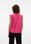 Vero Moda Emily Brodie Cap Sleeve Top, Raspberry Sorbet