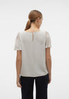 Vero Moda Alva Floaty Sleeve Blouse, Silver Lining