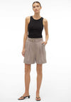 Vero Moda Janne Gold Buckle Shorts, Moon Rock