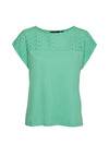 Vero Moda Kaya Round Neck Broderie Top, Katydid