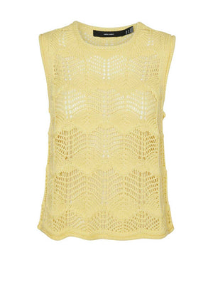 Vero Moda Rene Sleeveless Knit Sweater Mellow Yellow