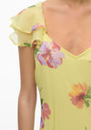 Vero Moda Milla Floral Frill Maxi Dress, Mellow Green & Silja