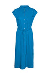 Vero Moda Mymilo Linen Blend Shirt Midi Dress, Ibiza Blue