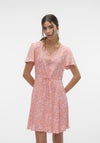 Vero Moda Easy Floral Short Dress, Show White & Henry