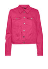 Vero Moda Wild Soya Short Denim Jacket, Raspberry Sorbet