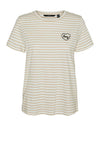 Vero Moda Francis Stripe T-Shirt, Snow White & Nomad