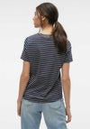Vero Moda Francis Stripe T-Shirt, Navy Blazer & Snow White