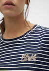 Vero Moda Francis Stripe T-Shirt, Navy Blazer & Snow White