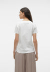 Vero Moda Philipa Embroidered Detail T-Shirt, White
