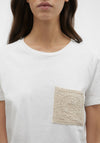 Vero Moda Philipa Embroidered Detail T-Shirt, White