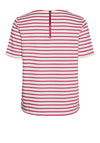 Vero Moda Abby Stripe Zip Top, Snow White & Raspberry