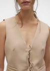 Vero Moda Rose Tie Front Vest Top, Nomad