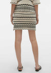 Vero Moda Minou Crochet Mini Skirt, Birch & Black