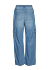 Vero Moda Perla Denim Cargo Trousers, Light Blue Denim