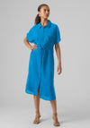 Vero Moda Iris Shirt Midi Dress, Ibiza Blue