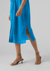 Vero Moda Iris Shirt Midi Dress, Ibiza Blue