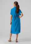 Vero Moda Iris Shirt Midi Dress, Ibiza Blue