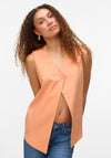 Vero Moda Goody Buttoned Waistcoat, Orange