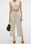 Vero Moda Soffie Lace Detail Culottes, Beige