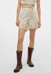 Vero Moda Soffie Lace Detail Shorts, Beige