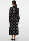 Vero Moda Brina Printed Shirt Maxi Dress, Black