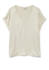 Vero Moda Balia Satin V Neck Top, Champagne