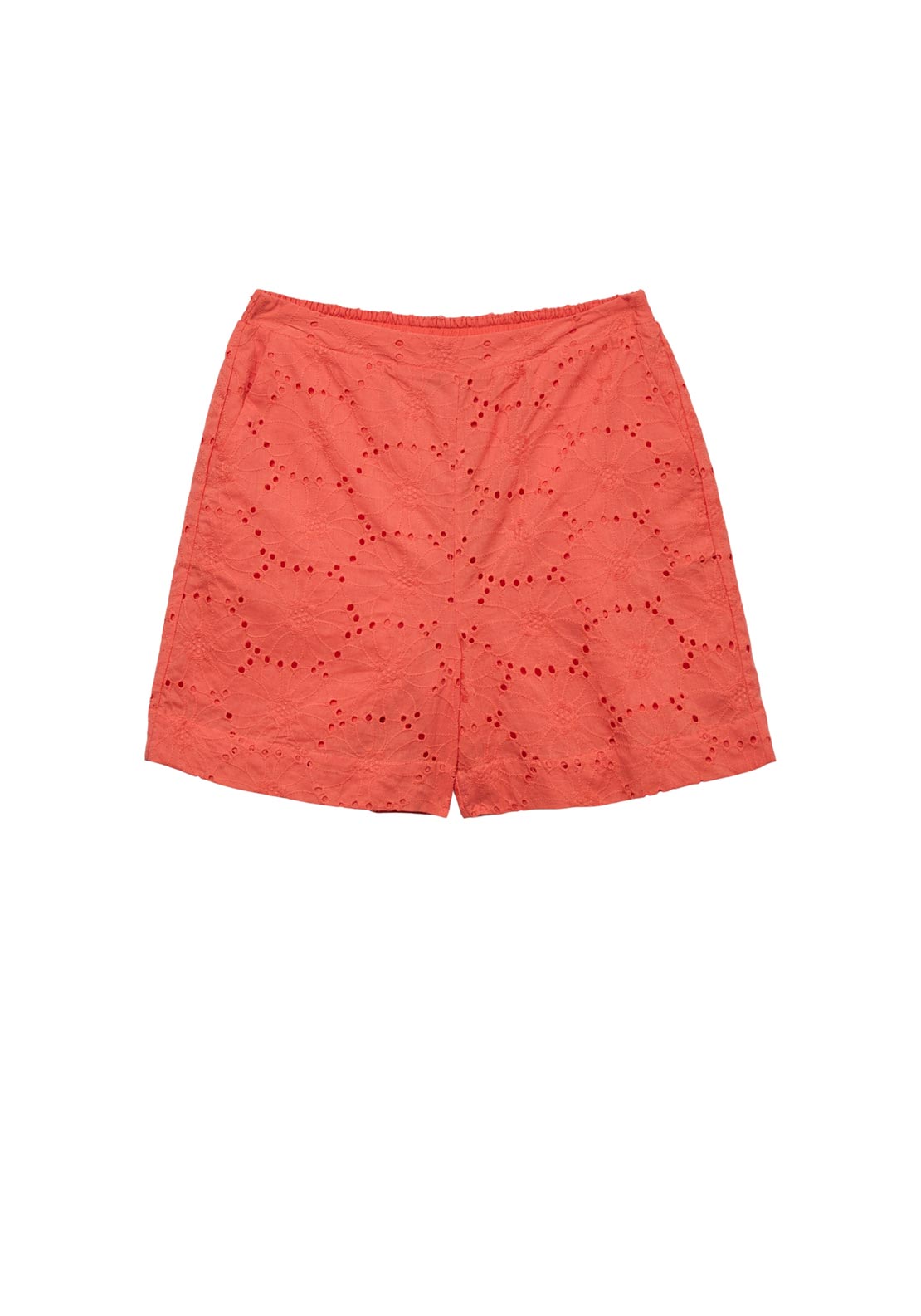 Vero Moda Hay New Broderie Lace Shorts, Coral