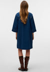 Vero Moda Denim Button Up Dress, Medium Blue