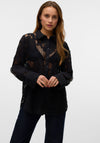 Vero Moda Mussa Sheer Lace Shirt, Black