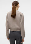 Vero Moda Apple Knit Bomber Cardigan, Taupe