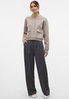 Vero Moda Apple Knit Bomber Cardigan, Taupe