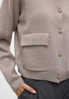 Vero Moda Apple Knit Bomber Cardigan, Taupe